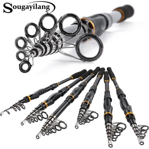 Sougayilang Spinning Fishing Rod Carbon Fiber 99% Trout Carp Telescopic Fishing Pole 1.8-3.6M Lure Fishing Rod Tackle