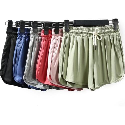 Sports Shorts Women Summer New Candy Color Drawstring Skinny Shorts Casual Lady Elastic Waist Beach Correndo Short Bottom