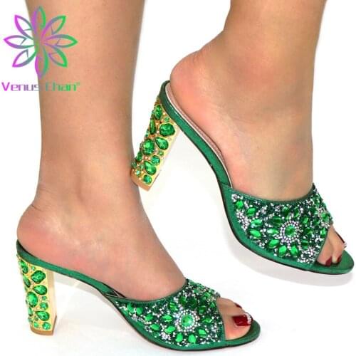 New Arrival Italian Shoes for Women High Heels Sexy Ladies African Women Wedding Shoes Decorated with Metal Elegant Women Pumps