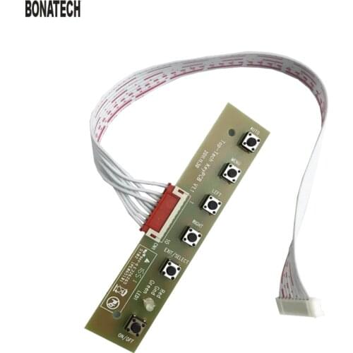 Universal pc6 keys keyboard plate for LCD TV accordance keypad for NT68676