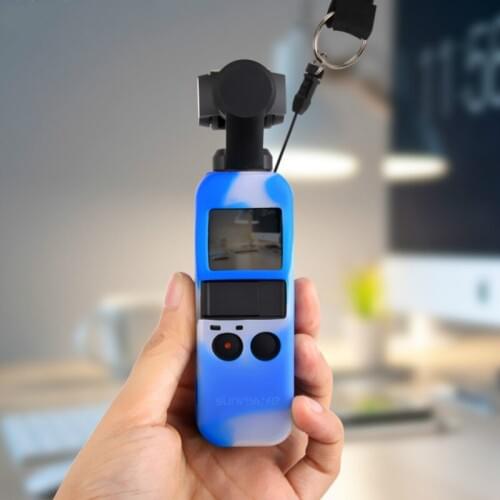 Protective Silicone Case For DJI OSMO POCKET Gimbal Stabilized Handheld Camera With Lanyard Red Black For Osmo Pocket Accessory