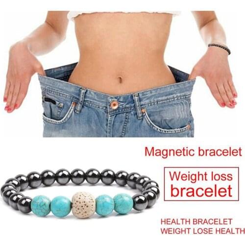 Fashion Black Gallstone Weight Loss Bracelet Health Care Slimming Fat Reduction Magnetic Therapy Product Healthy Care