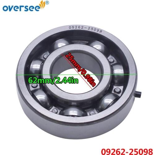 09262-25098 Ball Bearing For Suzuki Outboard Motor 2T 30-40HP Crankshaft Main Bearing Size 25X62X17