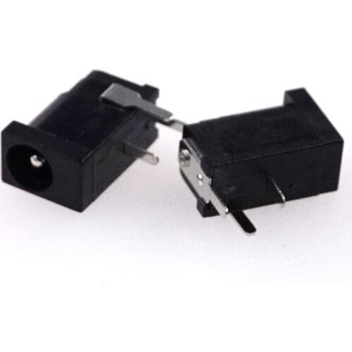 100 pcs 3.5x1.3 mm DC Power Jack Right Angle through hole PCB Male Center Pin 1.3 mm Diameter 4.2x1.3mm 30V 0.5A