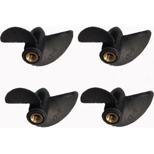 4PCS M4 2 Blades Propeller with Copper Core Nylon Semi-impregnated Positive / Reverse for RC Boat Models Parts