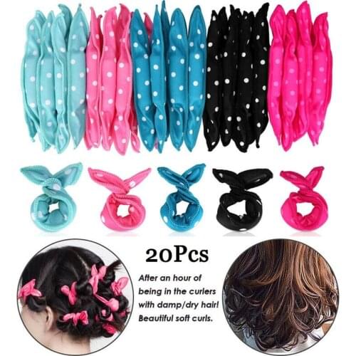20Pcs Sponge Soft Hair Rollers Night Sleep Flexible Foam Sponge Hair Curlers for Women Girls Easy To Use DIY Hair Styling Tools