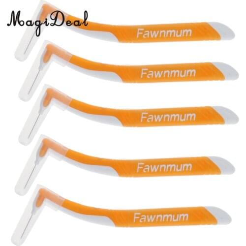 5pcs Professional Interdental Angled Brushes Toothpicks Oral Health Care Teeth Cleaning Cleaners Portable