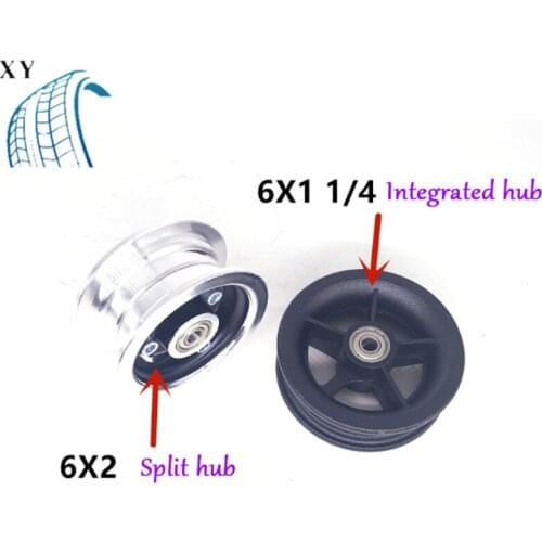 6 Inch Aluminum Alloy Wheel 6X1 1 / 4 Electric Scooter Steel Ring 6x2 Front Wheel Rear Wheel Hub Wheel Rim Accessories