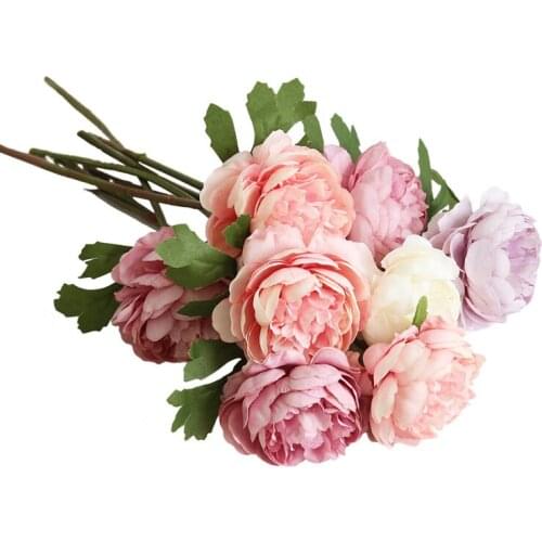 7.5CM Rose DIY Party Decoration Silk Artificial Flowers Small Rose Wedding Fake Flowers Festival Supplies Home Decor Bouquet