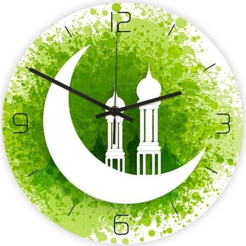 Acrylic Muslim Wall Clock Living Room Mute Electronic Frameless Clocks Ramadan Decorations for Home Eid Mubarak