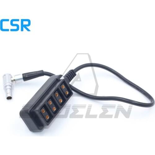ARRI/SONY Right angle 0B 2pin 12V power supply plug to D-TAP Camera Power Supply Distributor, fourway splitter
