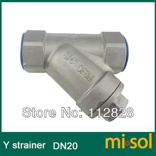 Free Shipping 1 unit of NPT 3/4" DN20 Y Type Strainer Valve stainless steel