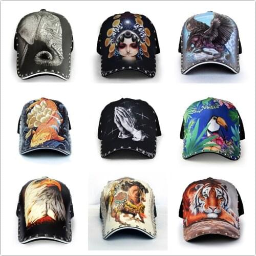100% Cotton Outdoor Men Baseball Cap 3D Animal Hats Sports Snapback Caps For Men Women Unisex Bone Cap For Women Trucker Gorra