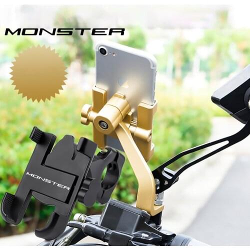 For Ducati Monster ST2 M 400 600 620 750 919 796 696 M600 ST2 Aluminum Alloy Motorcycle Handlebar Phone Holder Stand Mount
