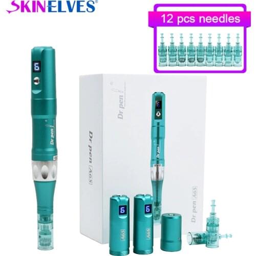 Dr.Pen Ultima A6S With 12 pcs Cartridges Professional Microneedling Pen MTS Derma Pen Mesotherapy Skin Care Machine for Face