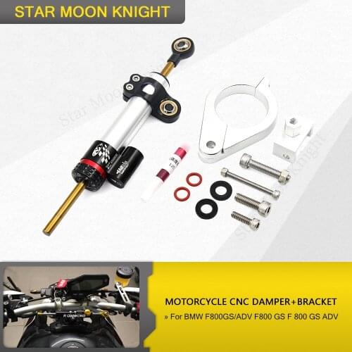 F800GS Motorcycle CNC Damper Steering StabilizerLinear Reversed Safety Control+Bracket For BMW F800GS/ADV F800 GS F 800 GS ADV