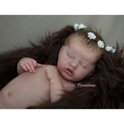 NPK 17inch Reborn Doll Kit Indie by laura Soft Touch Fresh Color Unfinished Doll Parts with cloth body included