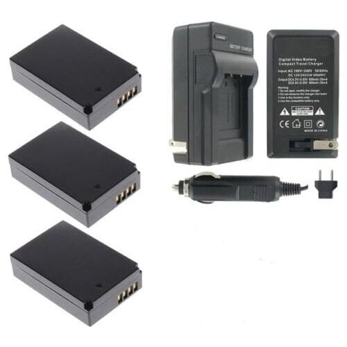 LP-E12, LPE12 Battery and Charger for Canon EOS M M2 100D Kiss X7 Rebel SL1 EOSM EOSM2 EOS100D