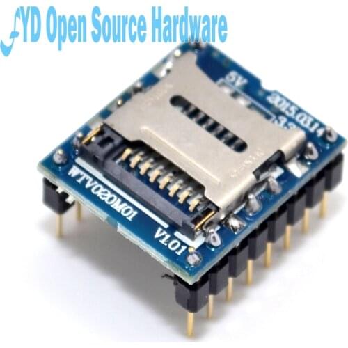 WTV020 WTV020-SD WTV020SD-20SS Mini SD Card MP3 Sound Module For PIC 2560 UNO R3 WTV020-SD-16P wav