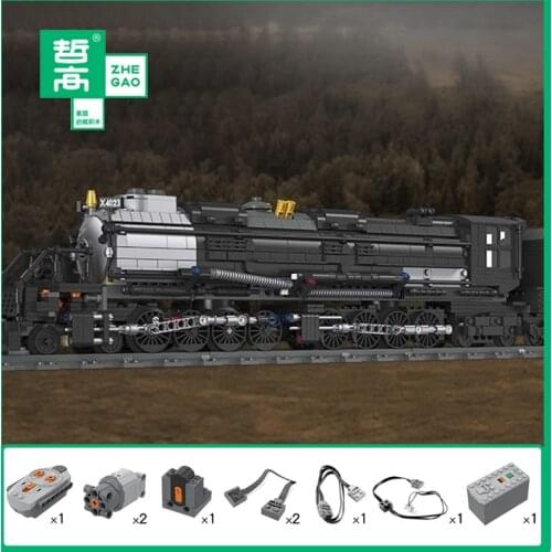 Moc high-tech Train Station Union Pacific 4014 Big Boy ing Blocks high-tech MOC Mechanic Railway Model Bricks Toy Gift