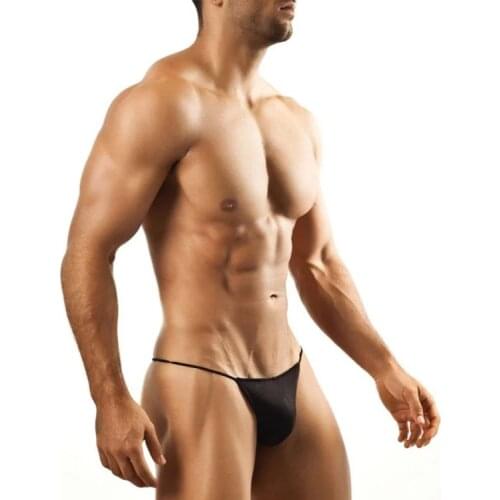 Mens low-waisted sexy trackless classic mini men thong cotton T underwear t