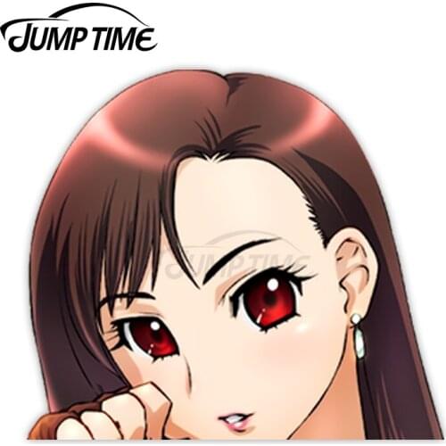 Jump Time 13 x 8.6cm Car Decals Final Fantasy Girl Anime Car Stickers Scratch-proof Laptop Peeker Waterproof Car Accessories