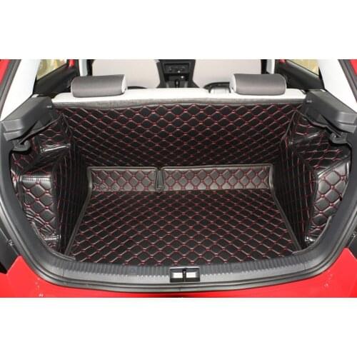 Newly! Special trunk mats for Skoda Fabia 2017-2015 durable waterproof boot carpets cargo liner for Fabia 2016,Free shipping