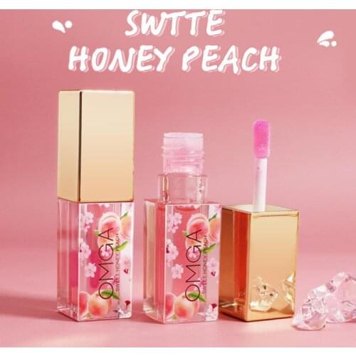 OMGA Honey Peach Lip Oil Waterproof Temperature Changed Color Lipstick Long Lasting Moisturizing And Nourishing Lip Gloss TSLM1