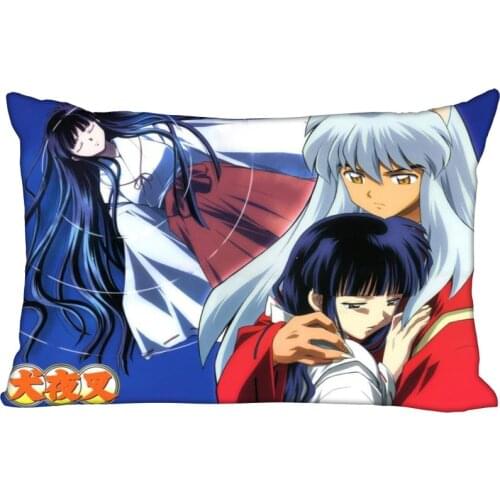 Custom Inuyasha Pillowcase Bedroom Home Office Decorative Pillow Cover Fabric Rectangle Zipper Pillow Cases 40x60CM,50X75CM