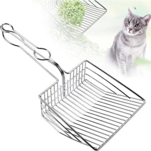 Durable Pet Dog Cat Stainless Steel Cleaning Tool Puppy Kitten litter Scoop Cozy Sand Scoop Poop Shovel Product For Pets Cat Sup