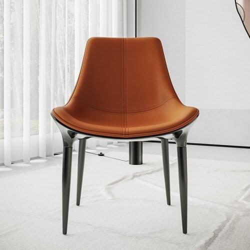 Simple Modern Dining Chair Light Luxury Chair Family Back Chair Leather Dining Chair Leisure Chair Coffee Chair