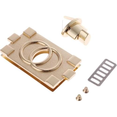 Rectangle Shape Clasp Turn Lock Twist Locks DIY Leather Handbag Bag Hardware Accessories
