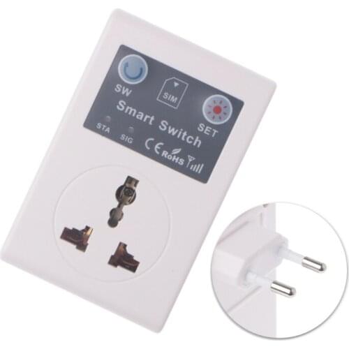 EU/UK 220V Phone RC Remote Wireless Control Smart Switch GSM Socket Power Plug for Home Household Appliance Hot Sale L15