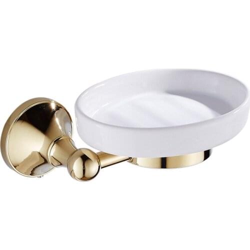 Luxury Gold Color Brass Soap Dishes Soap Holder Brand Bathroom Accessories