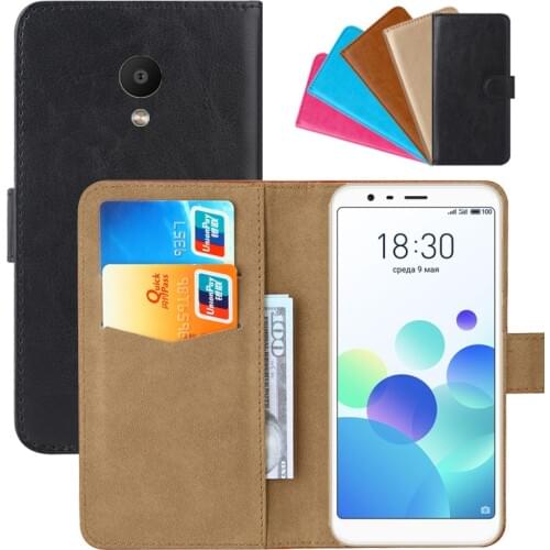 Luxury Wallet Case For Meizu M8c PU Leather Retro Flip Cover Magnetic Fashion Cases Strap