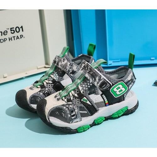 4-12 Years Summer Boys Sandals Kids Aqua Sport Sandals Soft Non-slip Outdoor Toddler Sneakers Children Sandals Beach Water Shoes