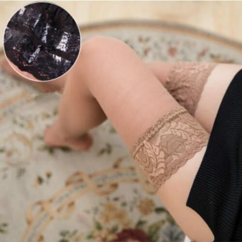 Sexy Lace Stockings Women Girls Thigh High Over The Knee Non-slip Silicone Lace Nylon Hosiery Meias