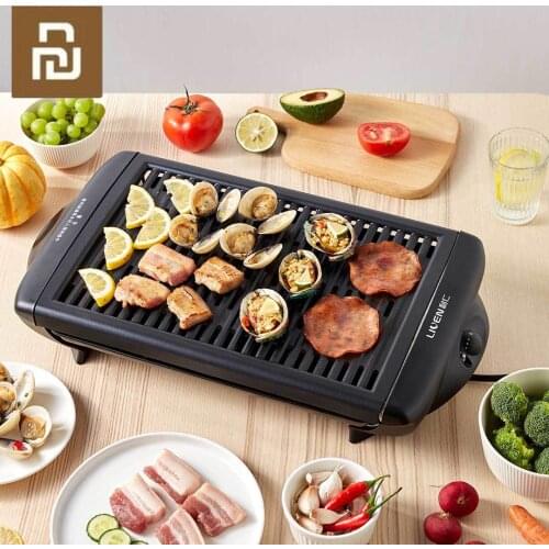 Xiaomi Liren Removable Electric Grill Baking Pan Hollow Wave Grill Oil Filter 1200W Non-stick Home Barbecue Appliance Easy Clean