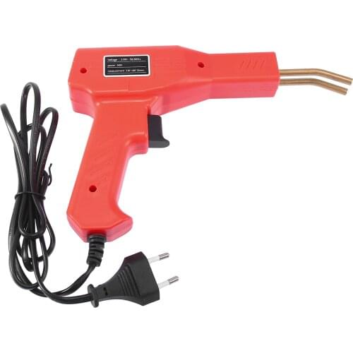 X Autohaux EU US Type Plug 220V Car Bumper Repair Plastic Welder Repairing Machine Kit with Carry Case Hot Staples Plier 1 Set