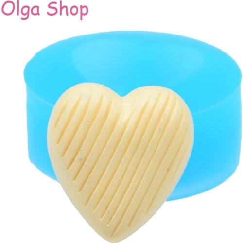 KYL001 24.5mm 3D Heart Silicone Mold - Sugarcraft, Fondant, Baking Tools, Cabochon, Candy, Resin, Chocolate, Gum Paste Food Safe