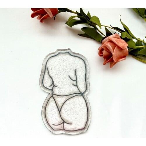 Resin Silicone Molds Sexy Woman Back View Molds Resin Casting Molds for Making Coasters DIY Resin Artwork