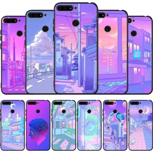 Art Pixel Aesthetic black Silicone Phone Case For honor 30 20 Pro 8 8X 9 10 20 Lite Mate 10 20 30 Lite Pro cover