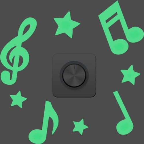 Luminous Note DIY Wall Stickers Golw In The Dark Decor For Room Childrens Room Bedroom Art Mural Peel & Stick Vinyl Wallpaper