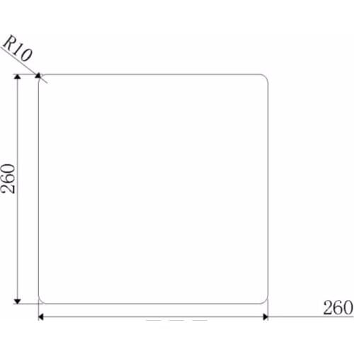 DuoWeiSi 3D Printer parts 3D Printer 260*260*3MM Borosilicate Glass Build Plate For Heated Bed RepRap / Prusa / Mendel