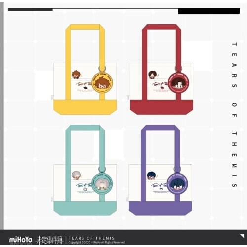 Love Game Tears Of Themis Cosplay Cartoon Shopping Bag Marius Artem Vilhelm Xiayan Printed Embroidered Canvas Backpack Handbag