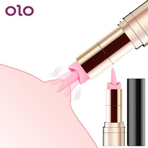 OLO 10 Frequency G-spot Vibrator Sex Toys for Women Lipstick Shape Vibrator Clit Stimulator Bullet Tongue Licking Vibrator