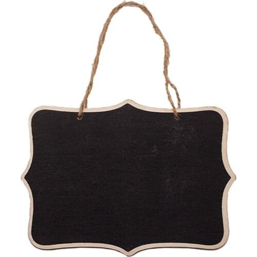 6x8cm 10 pcs Mini Chalkboard Hanging Blackboard Double Sided Chalkboard Wedding Party Name Card Table Number Tag Rectangular