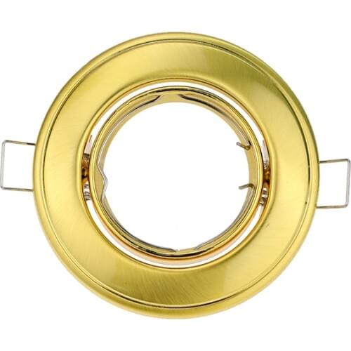 2pcs Recessed Ceiling Led Techo Gu10 Spot Lamp Fixtures Golden Color GU5.3 Led Downlight Fixture Frame