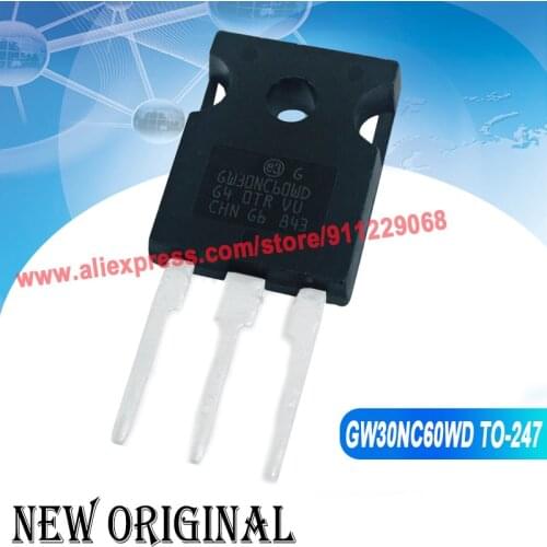 5piece) STGW30NC60WD GW30NC60WD TO-247 600V 30A / G4PH50UD IRG4PH50UD / KCF16A60 600V 18A / K30N60HS IGBT 600V 30A TO-247