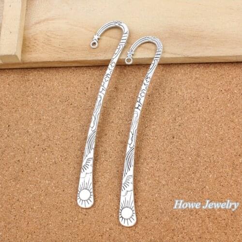 5 pcs Vintage zinc alloy Charm Antique Silver Sky bookmark pendant fit Bracelet Necklace metal jewelry accessories Making